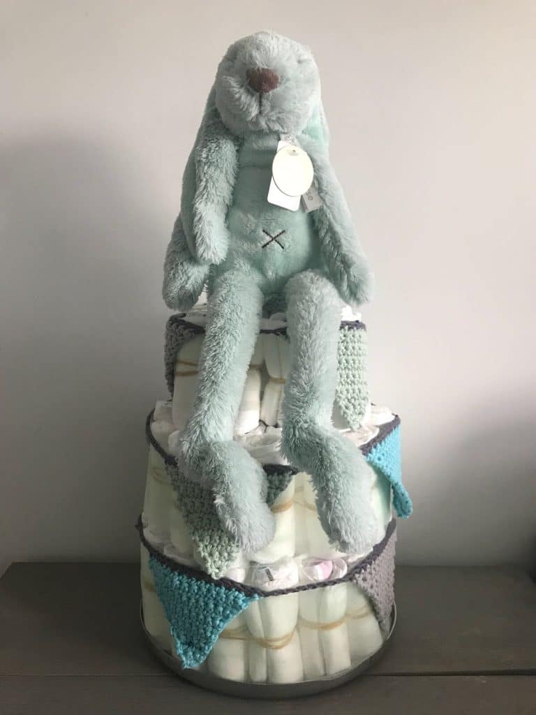 Luiertaart - vlaggetjes - richie happy horse #crochet #blogger